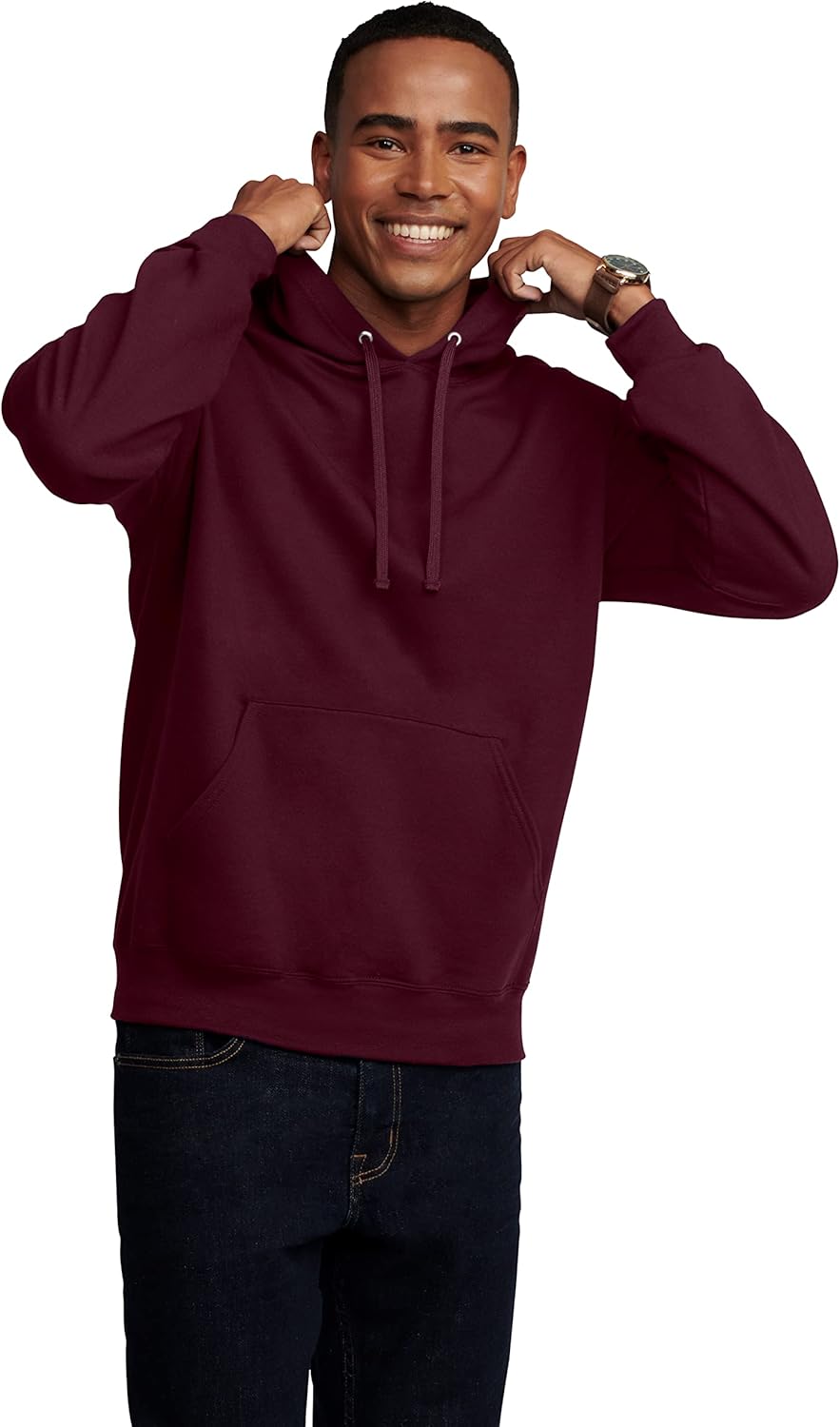 Fruit of the Loom Men'S Eversoft Fleece Hoodies, Moisture Wicking & Breathable, Pullover Hooded Sweatshirt