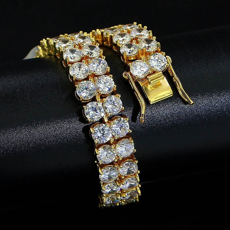 Zircon Double Row Men's Bracelet